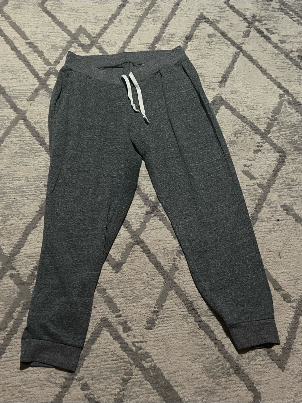 Reebok Woman’s Charcoal Gray Drawstring Track Joggers